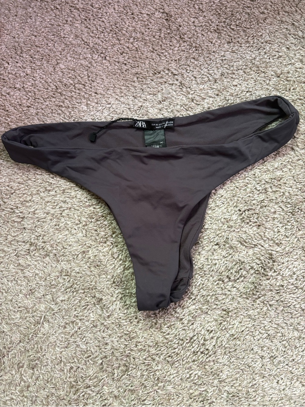 ZARA Black High-Cut Bikini Bottom